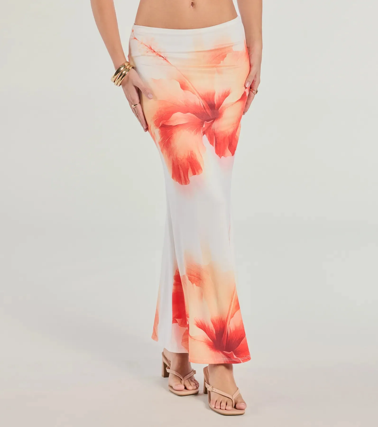 Outside The Lines Floral Print Maxi Skirt sold by Windsor product image thumbnail 4
