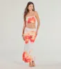 Outside The Lines Floral Print Crop Top sold by Windsor