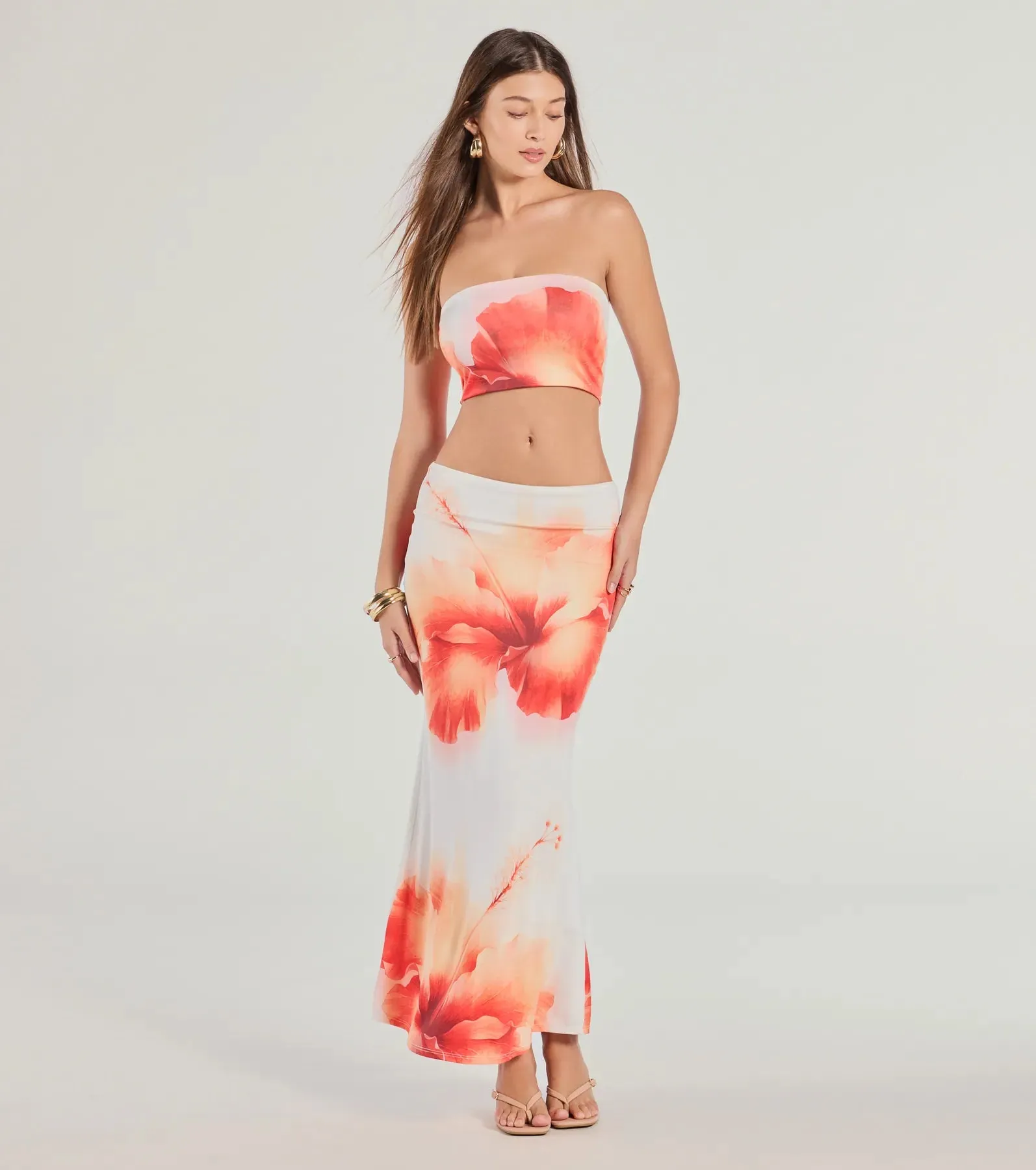 Outside The Lines Floral Print Crop Top sold by Windsor product image thumbnail 3