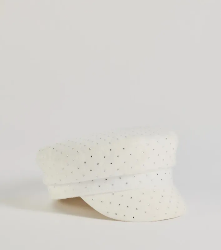 Glam Aura Rhinestone Cabby Hat sold by Windsor