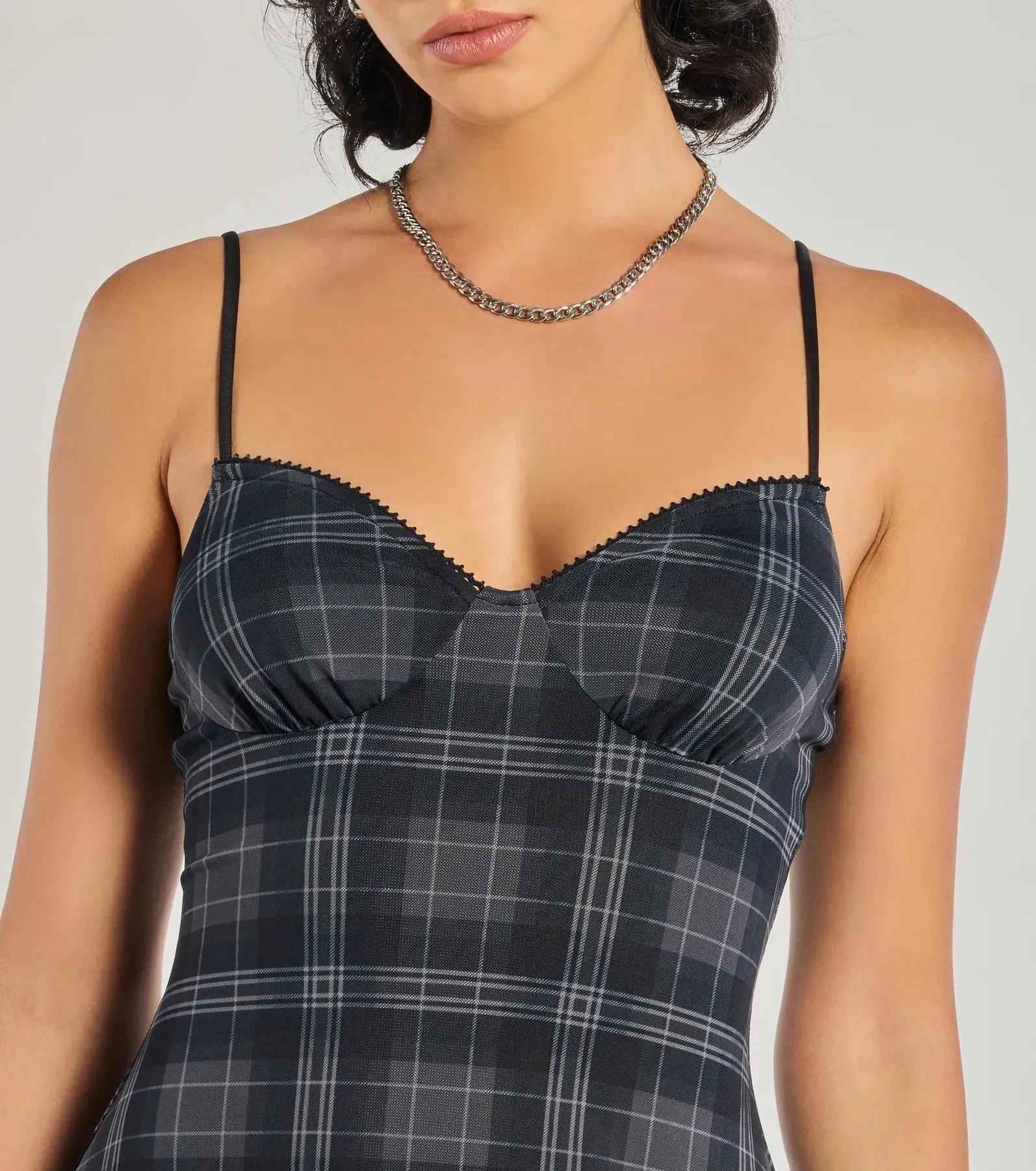 Plaid Mood Sleeveless A-Line Mini Dress sold by Windsor product image thumbnail 4