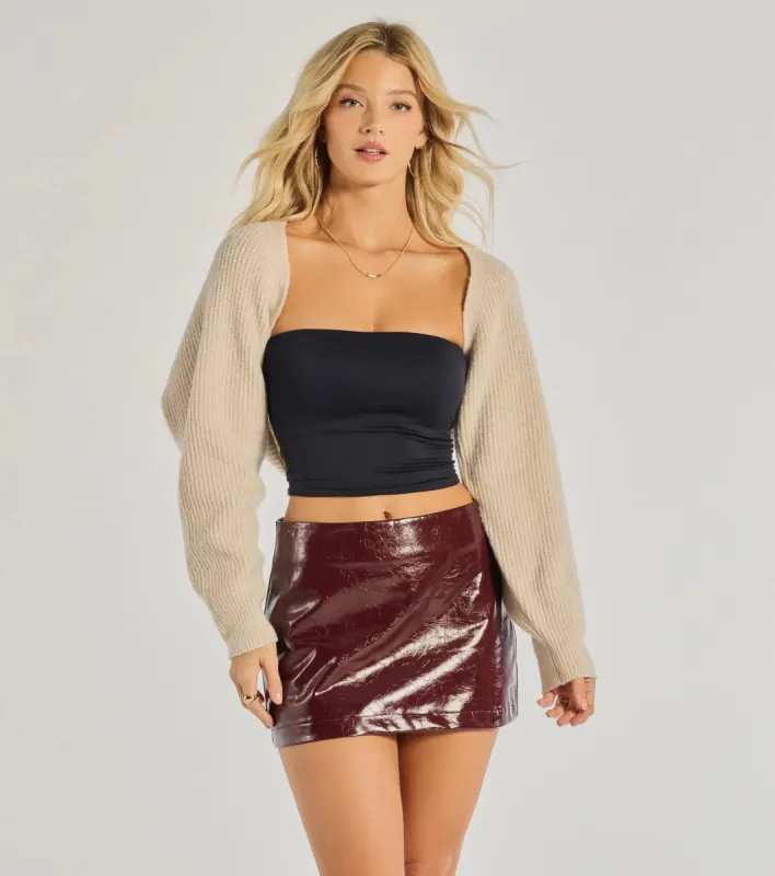 Layered Luxe Long Sleeve Knit Bolero sold by Windsor