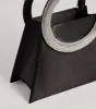 Glam Sophistication Rhinestone Handle Satin Bag sold by Windsor
