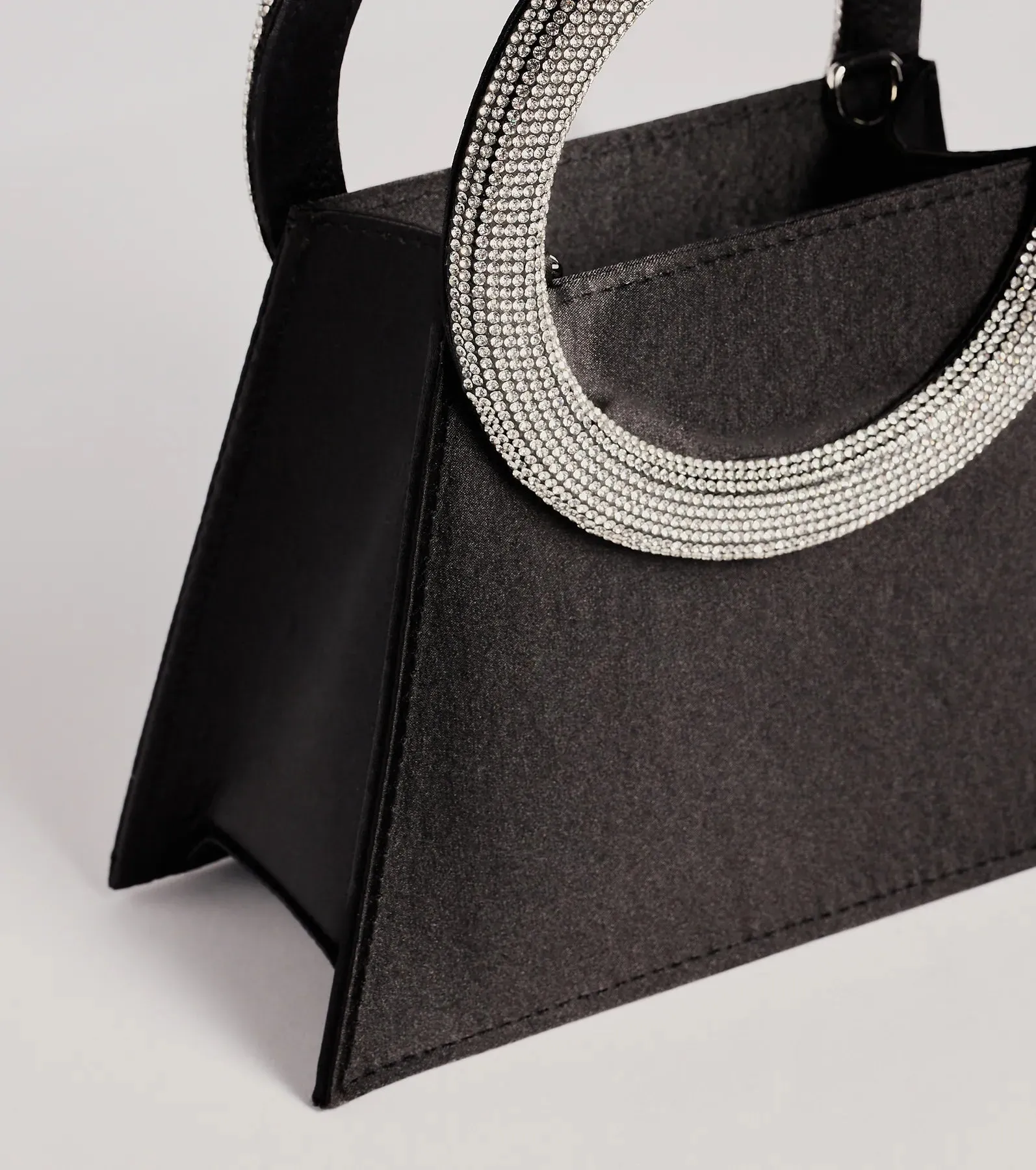 Glam Sophistication Rhinestone Handle Satin Bag sold by Windsor product image thumbnail 2