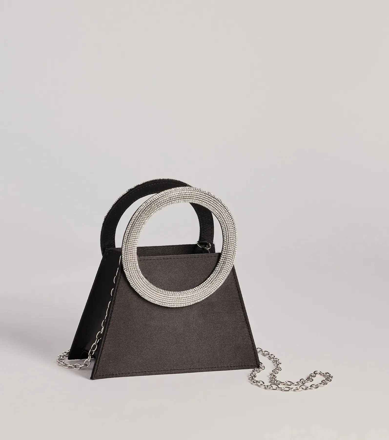 Glam Sophistication Rhinestone Handle Satin Bag sold by Windsor product image thumbnail 3