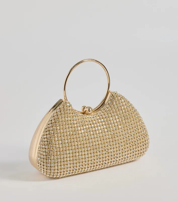 Shine Language Rhinestone Clutch Bag sold by Windsor