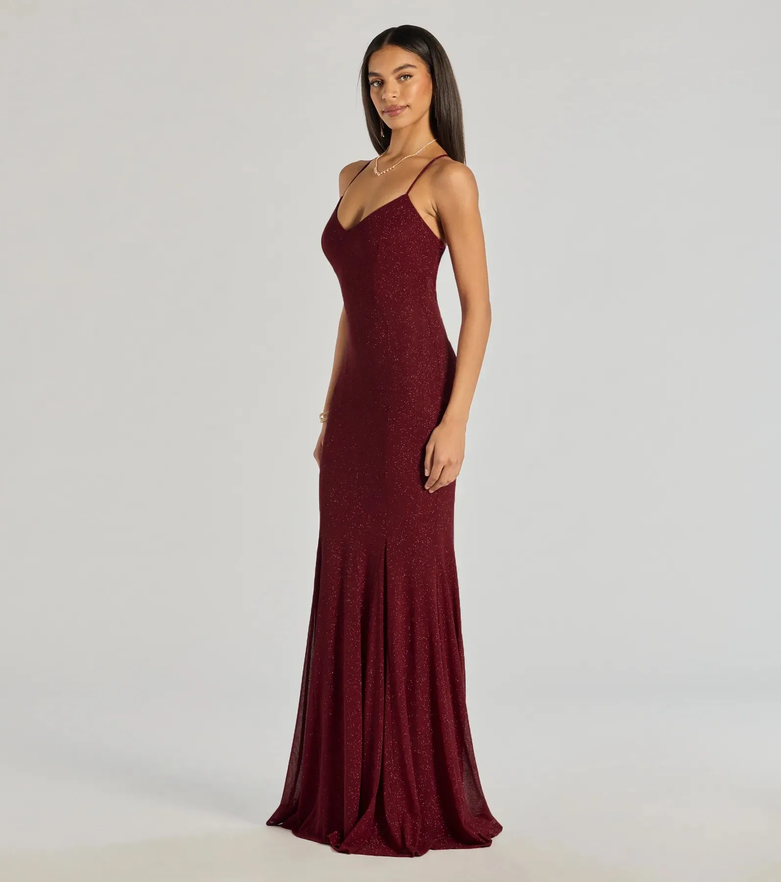 Sam Strappy Open Back Mermaid Glitter Formal Dress sold by Windsor product image thumbnail 4