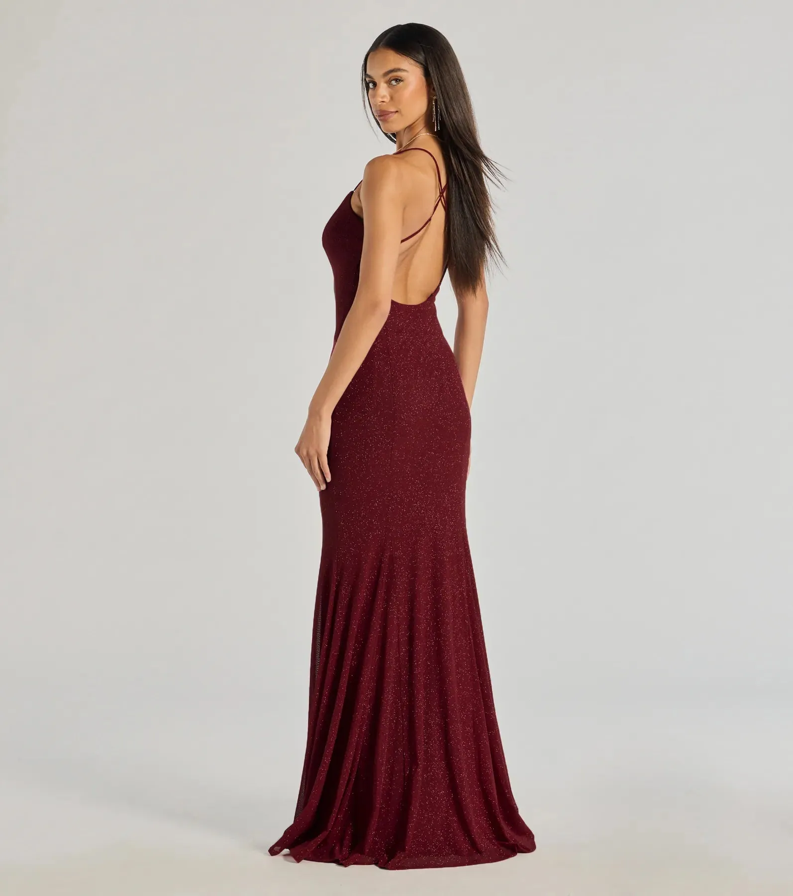 Sam Strappy Open Back Mermaid Glitter Formal Dress sold by Windsor product image thumbnail 2