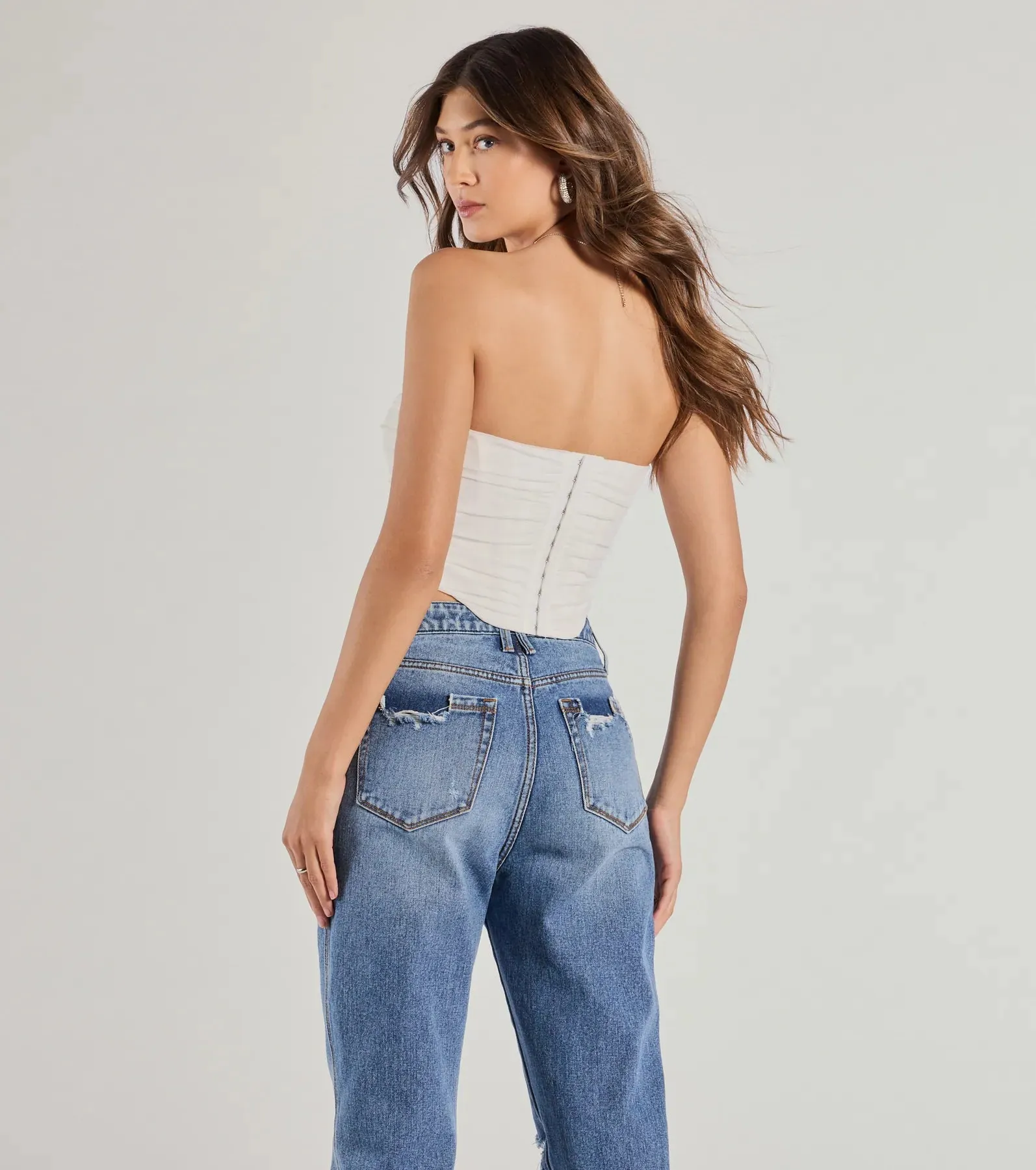 Hit The Streets Strapless Mesh Corset Top sold by Windsor product image thumbnail 2