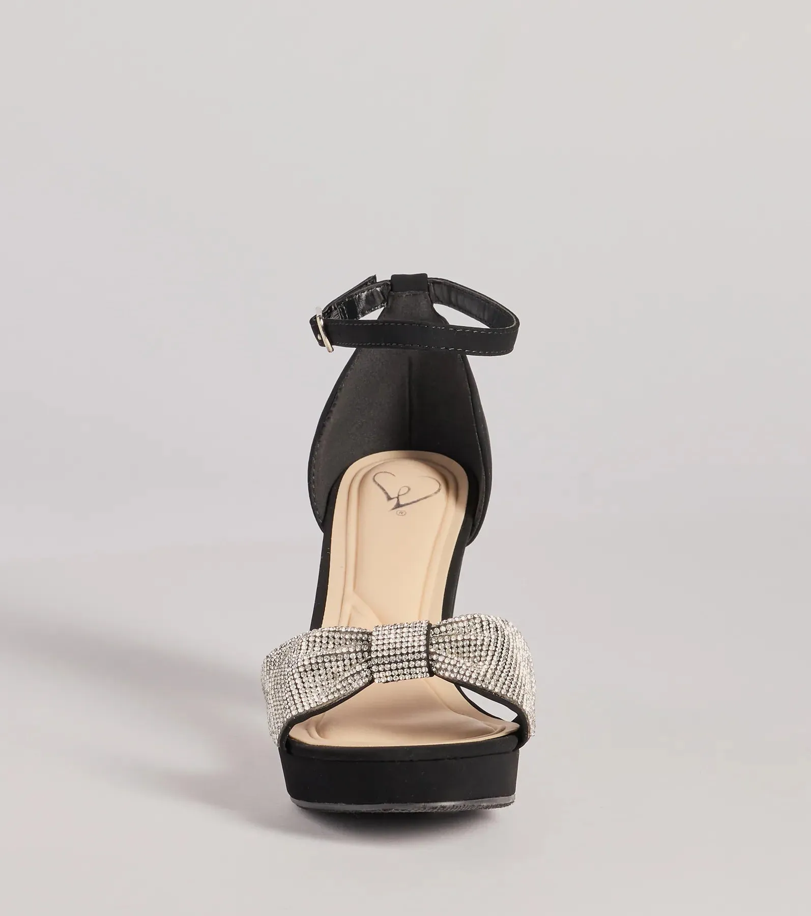 Gift Of Glam Rhinestone Bow Strap Platform Heels sold by Windsor product image thumbnail 3
