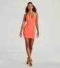 Sultry Moves Plunging Halter Bodycon Mini Dress sold by Windsor