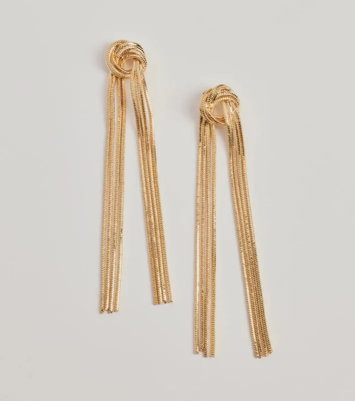 Fab And Fierce Fringe Metal Earrings sold by Windsor