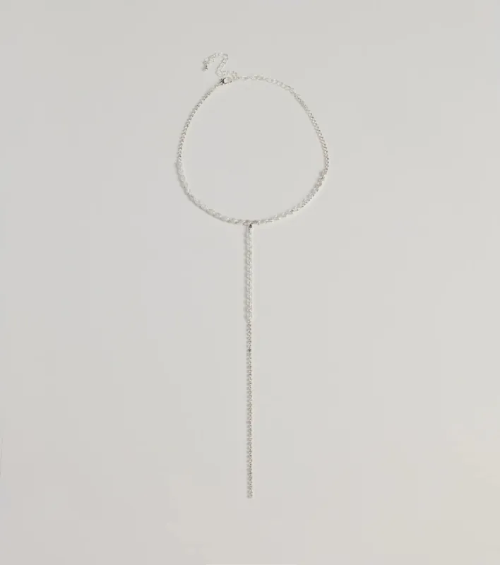 Sparkle Glam Cubic Zirconia Lariat Choker sold by Windsor