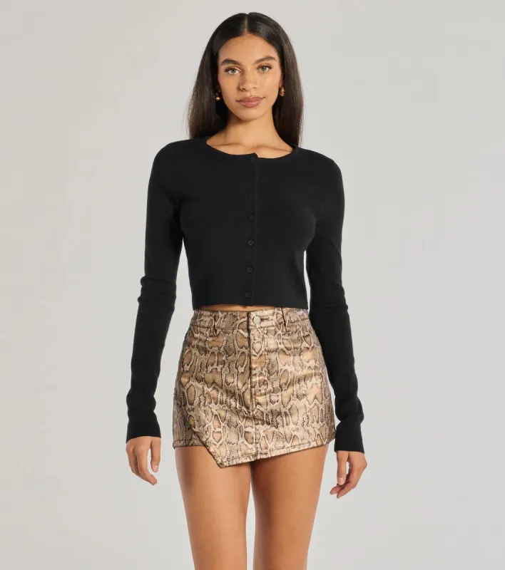 Bold Impression Snake Print Wrap Skort sold by Windsor
