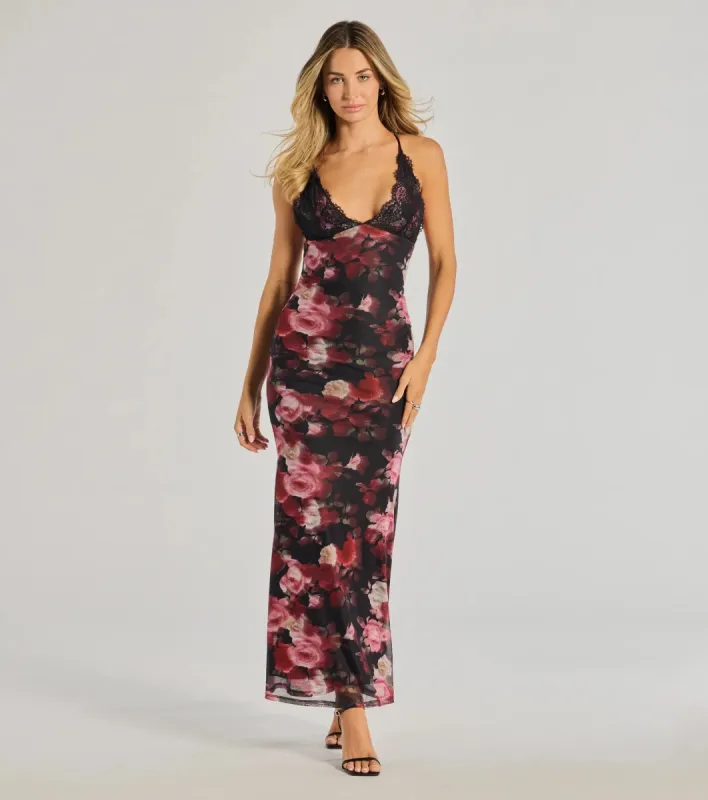 Whimsical Blooms Sleeveless Floral Maxi Dress sold by Windsor