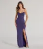 Analeah High-Slit Glitter Mermaid Dress sold by Windsor