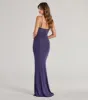 Analeah High-Slit Glitter Mermaid Dress sold by Windsor
