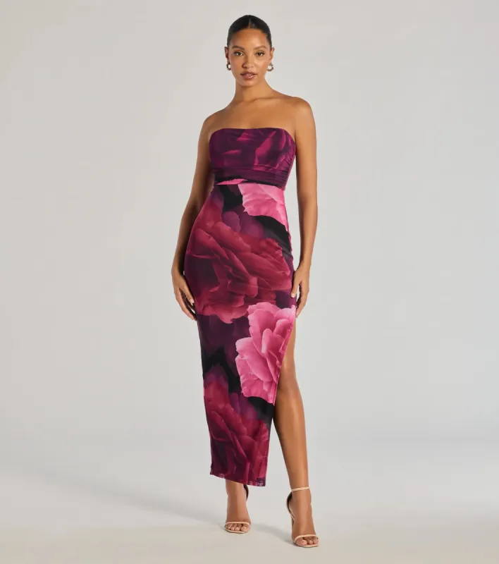 Floral Passion Sleeveless Lace-Up Maxi Dress sold by Windsor