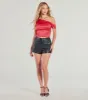 Sleek Vibes Satin Off-The-Shoulder Top sold by Windsor