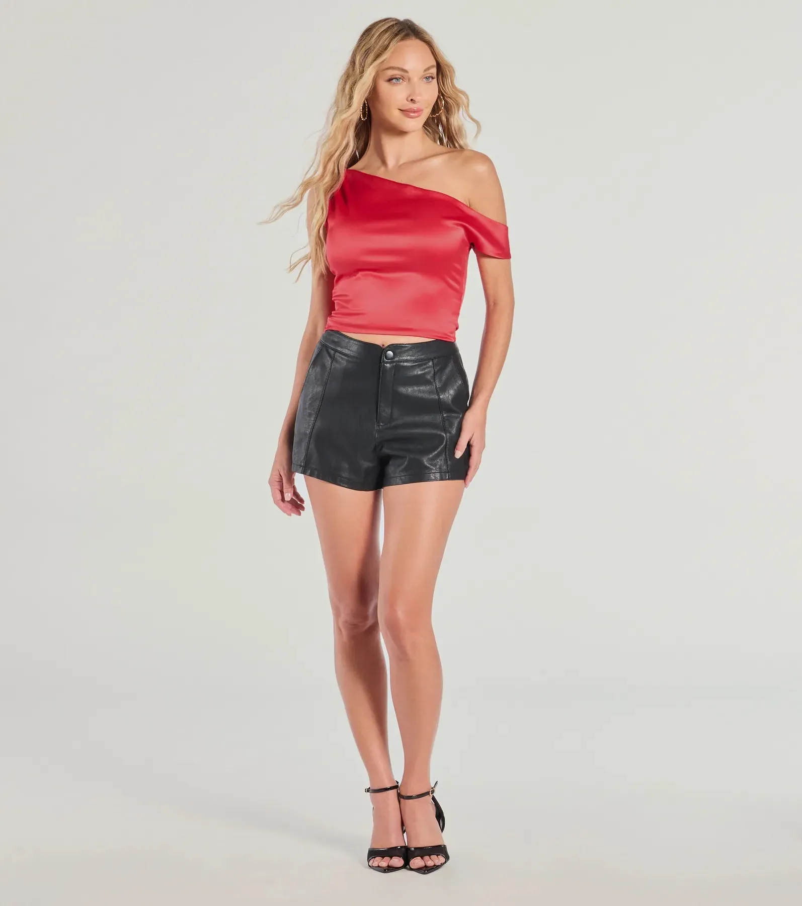 Sleek Vibes Satin Off-The-Shoulder Top sold by Windsor product image thumbnail 3