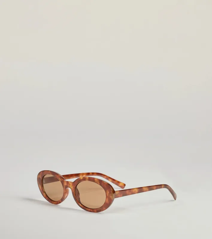 Golden Hour Tortoiseshell Oval Sunglasses sold by Windsor
