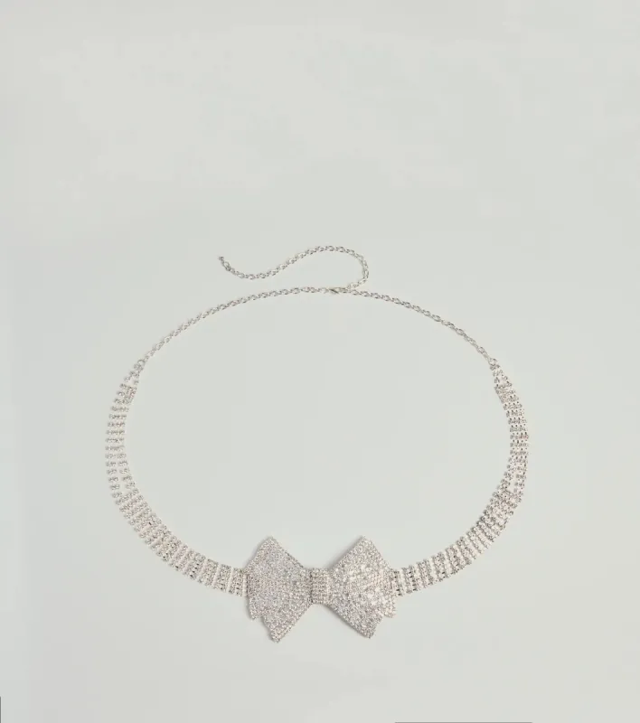 Sealed In Luxe Rhinestone Bow Belt sold by Windsor