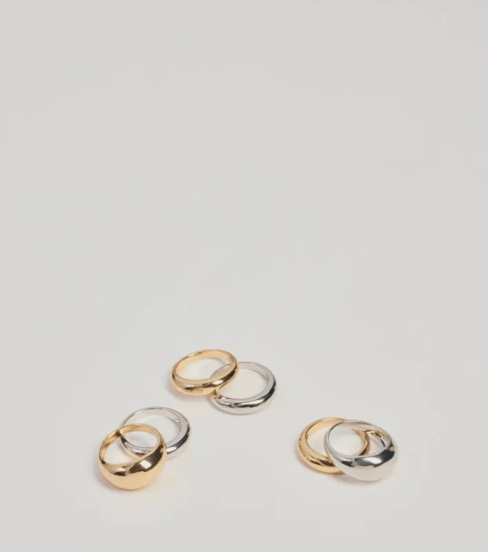 Casual Chic Mixed Metals Multi Ring Pack sold by Windsor