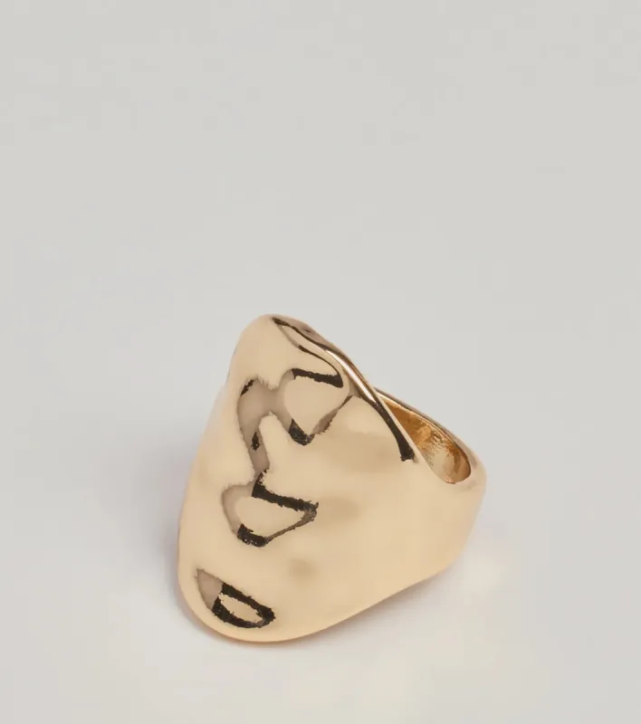 Modern Chic Hammered Statement Ring sold by Windsor