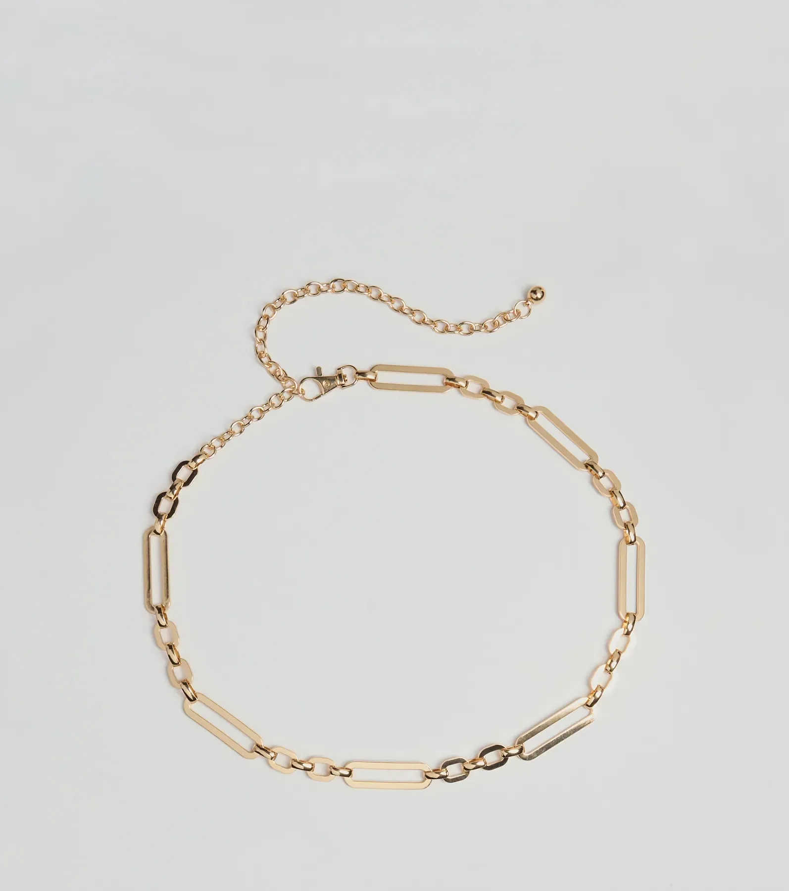 Chic Muse Paper Clip Metal Chain Belt sold by Windsor