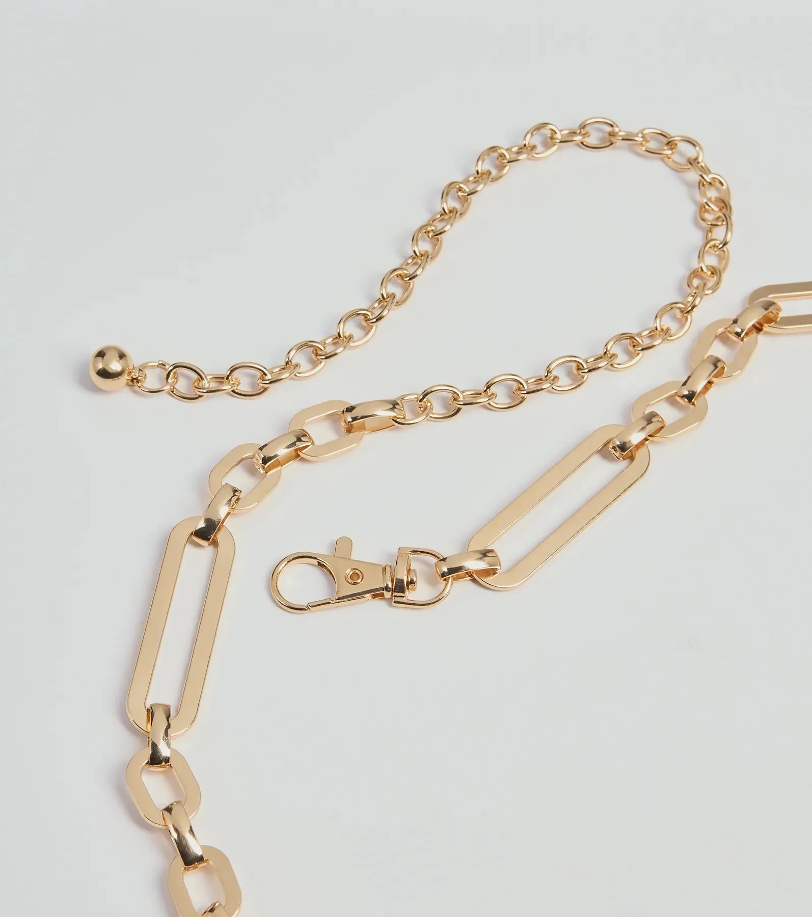 Chic Muse Paper Clip Metal Chain Belt sold by Windsor product image thumbnail 2