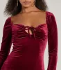 Season Of Splendor Long Sleeve Velvet Mini Dress sold by Windsor