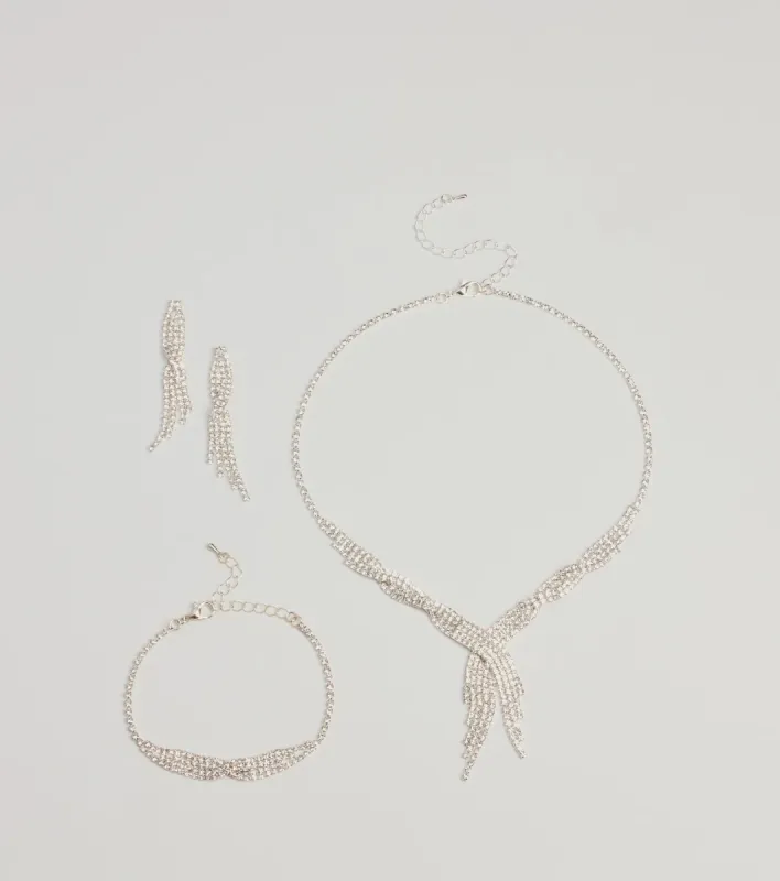 Twist Of Fate Rhinestone Jewelry Set sold by Windsor