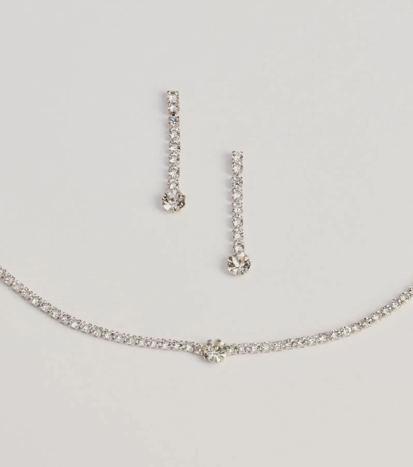 Finest Glam Rhinestone Necklace Set sold by Windsor product image thumbnail 2