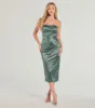 Luxe Dream Strapless Satin Midi Dress sold by Windsor