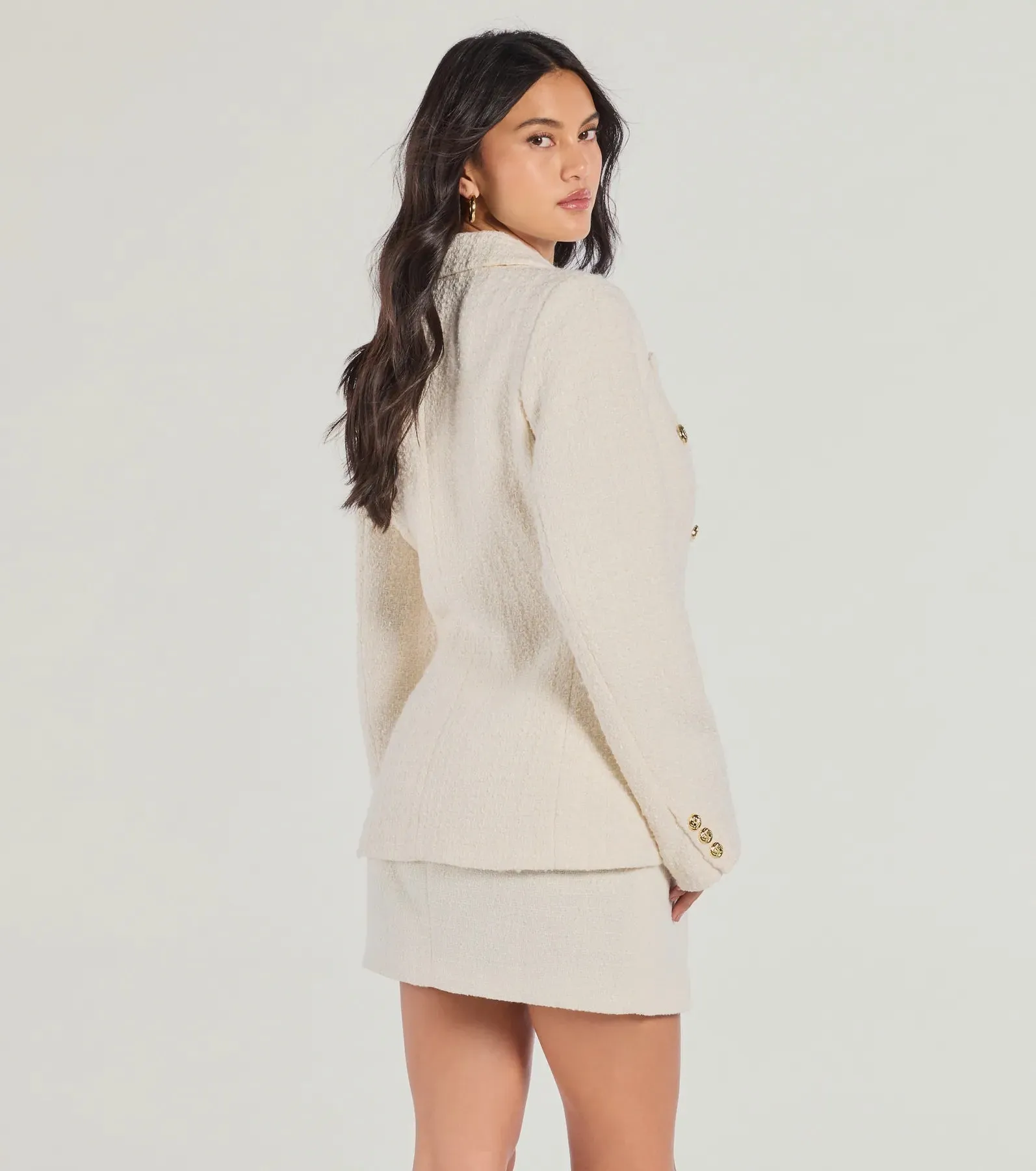 Layer On The Style Tweed Button Blazer sold by Windsor product image thumbnail 2