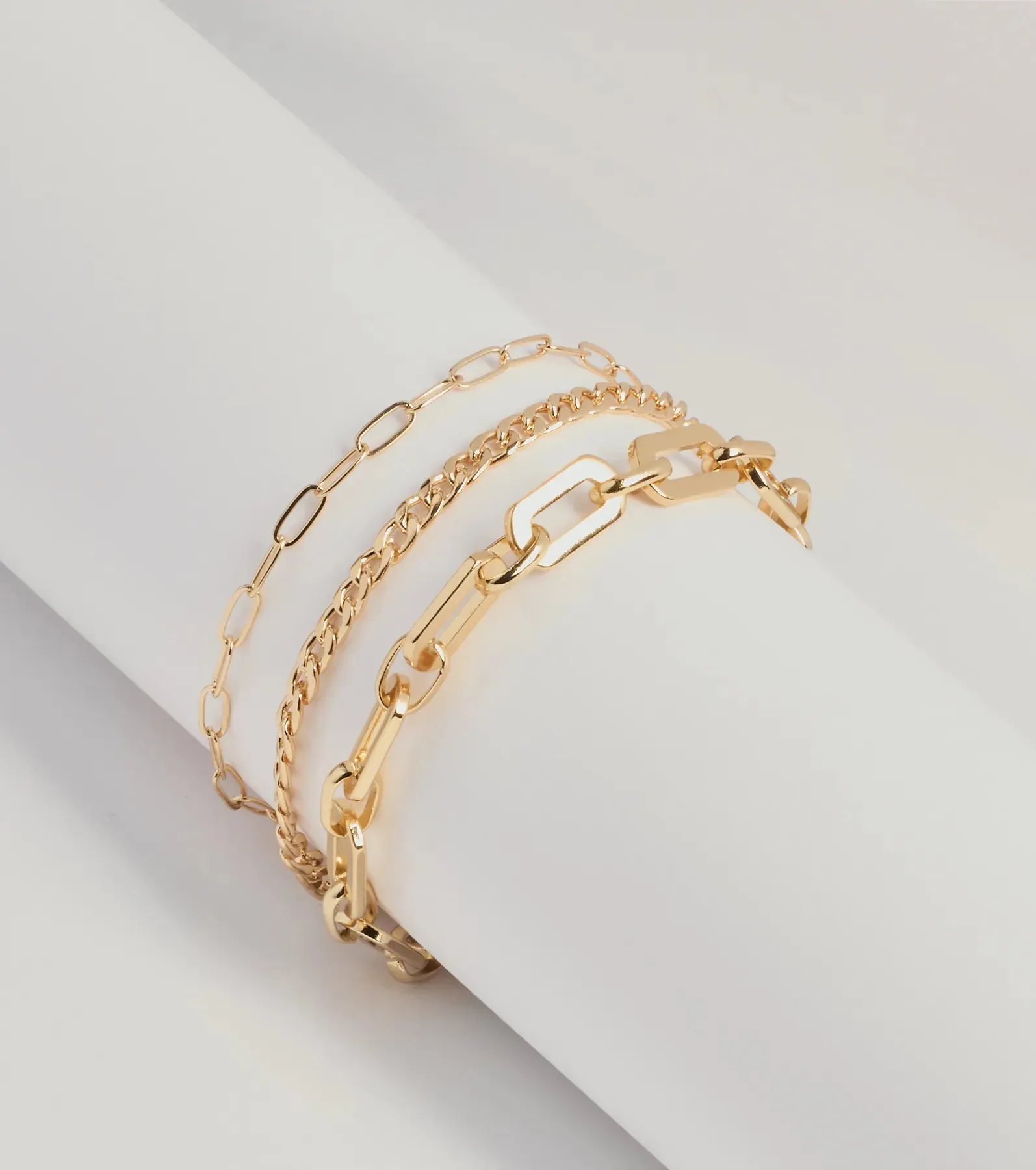 Chic Stack Multi-Chain Bracelet Set sold by Windsor