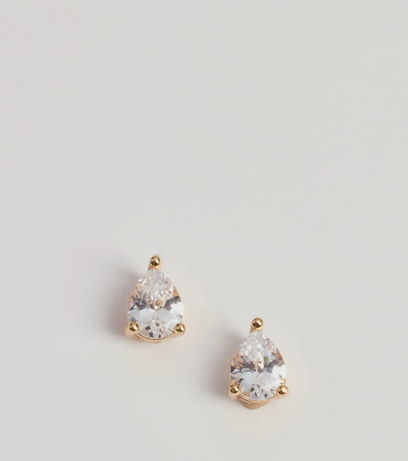 Classically Stunning Cubic Zirconia Teardrop Studs sold by Windsor