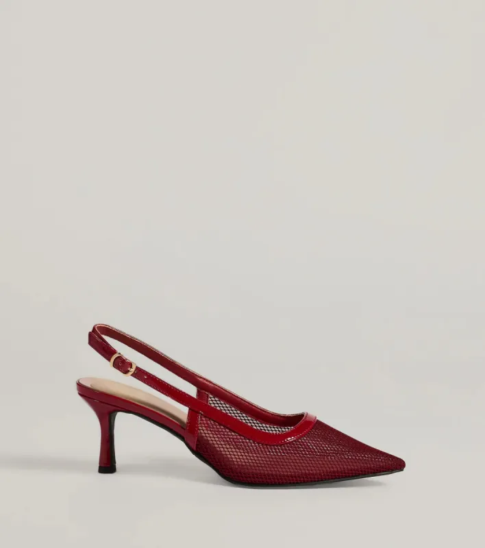 Poised Perfection Pointy Kitten Heel Pumps sold by Windsor