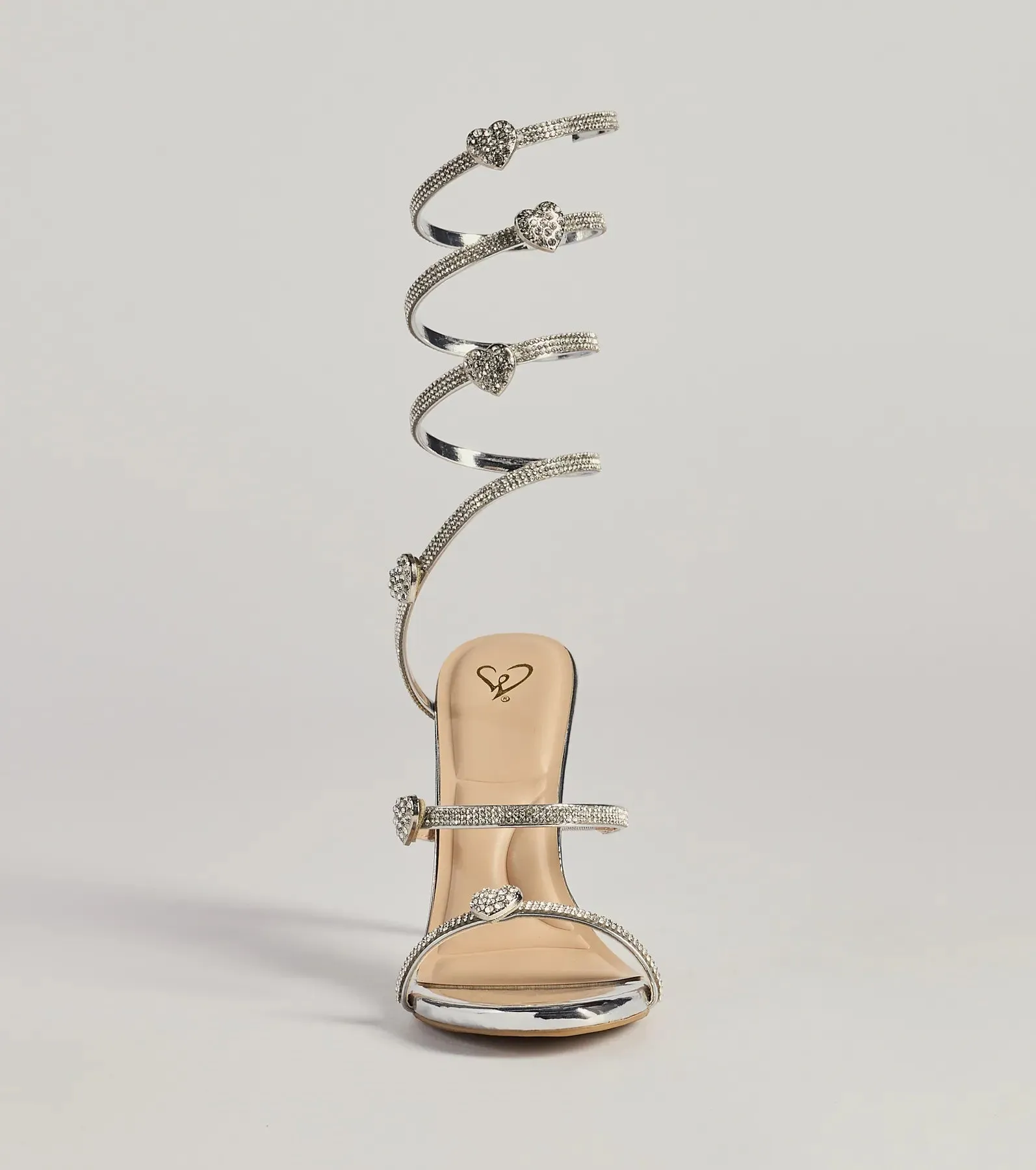 Sparkly Stride Metallic Spiral Strap Stiletto Heels sold by Windsor product image thumbnail 3