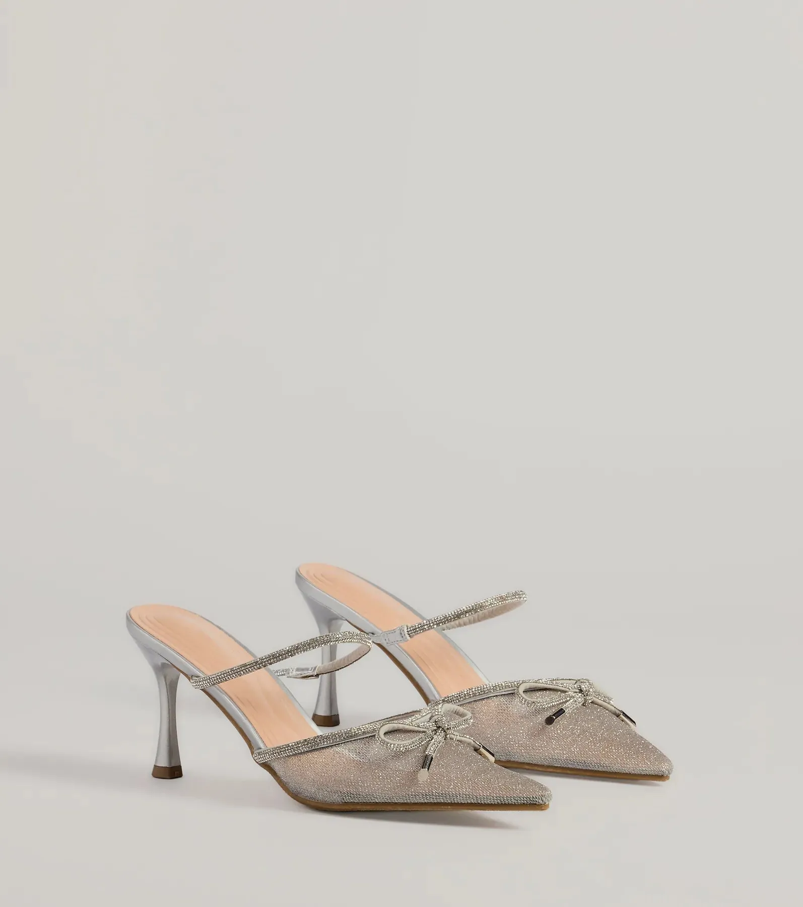 Chic Steps Glitter Mesh Stiletto Pumps sold by Windsor