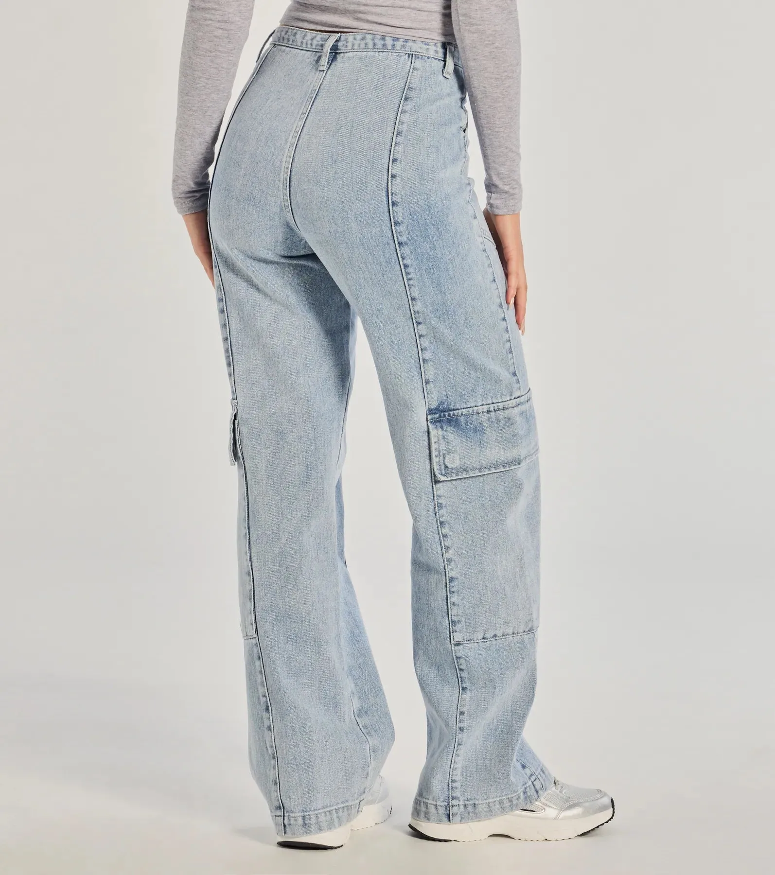 Streetwear Vibe High-Rise Cargo Denim Jeans sold by Windsor product image thumbnail 2