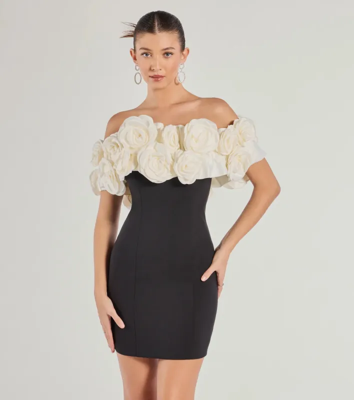 Nancy Off The Shoulder Floral Mini Dress sold by Windsor