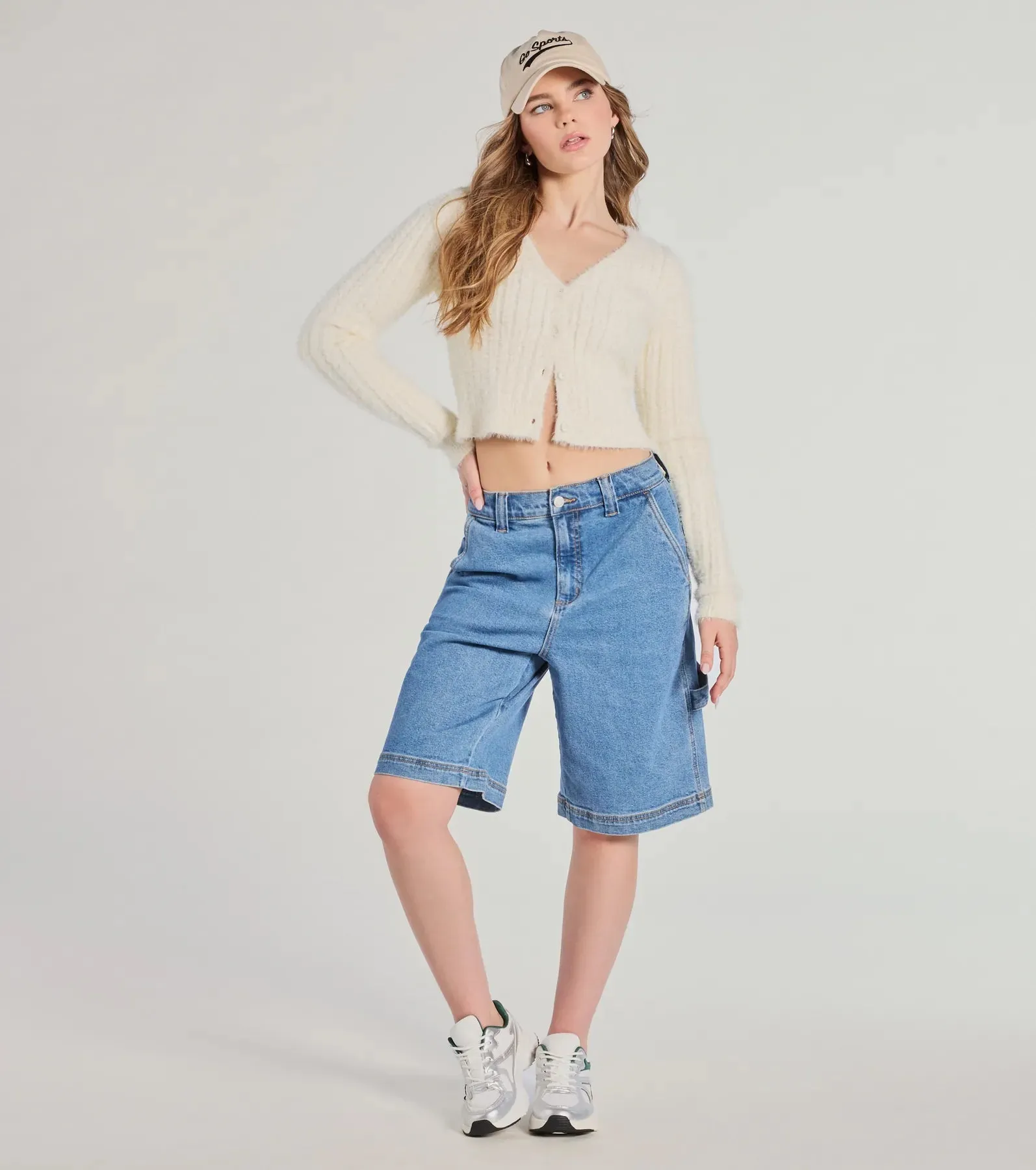 Adorably Cozy Eyelash Knit Button-Down Cardigan sold by Windsor product image thumbnail 3