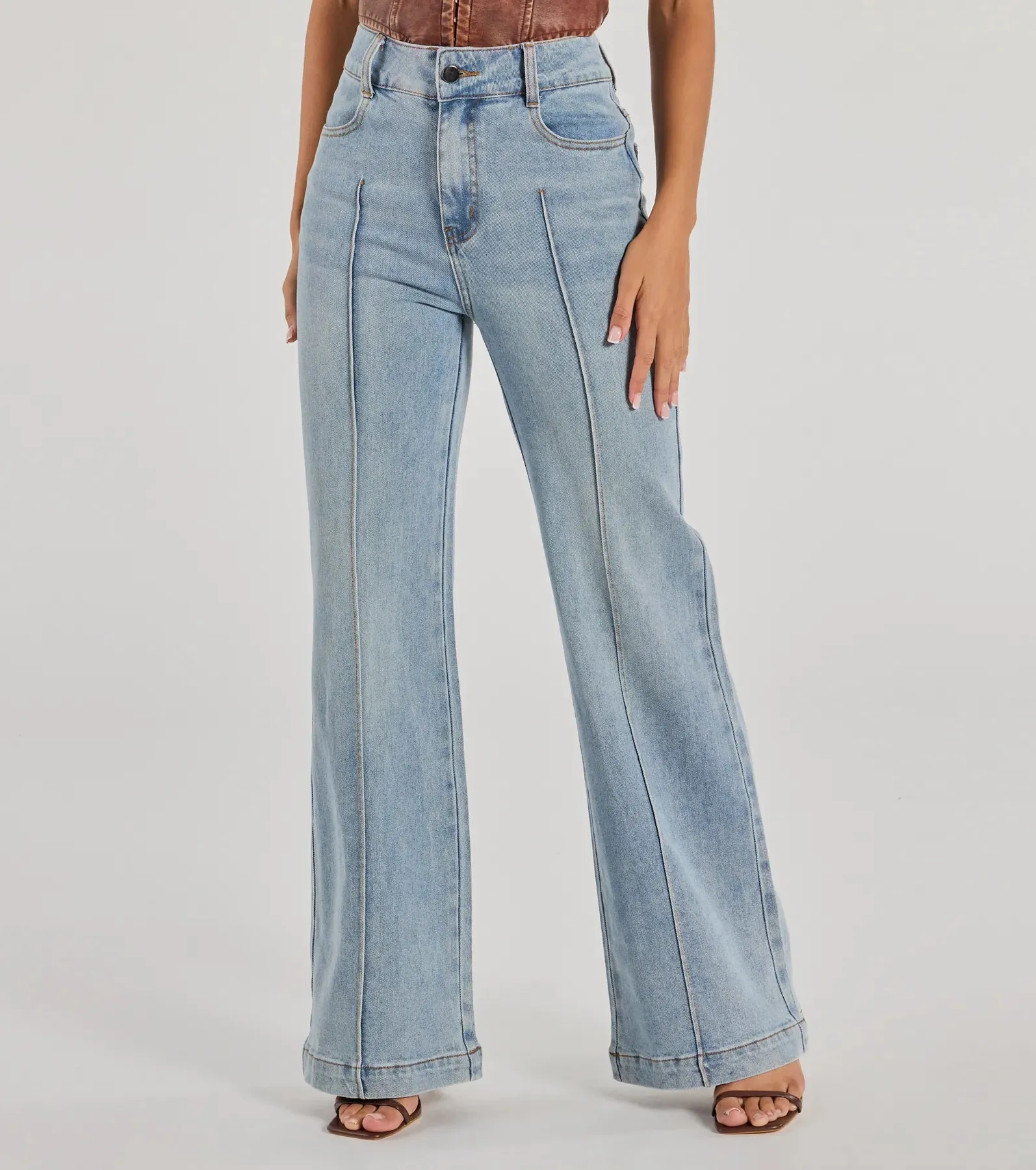 Stylish Refresh High-Rise Wide-Leg Denim Jeans sold by Windsor product image thumbnail 4