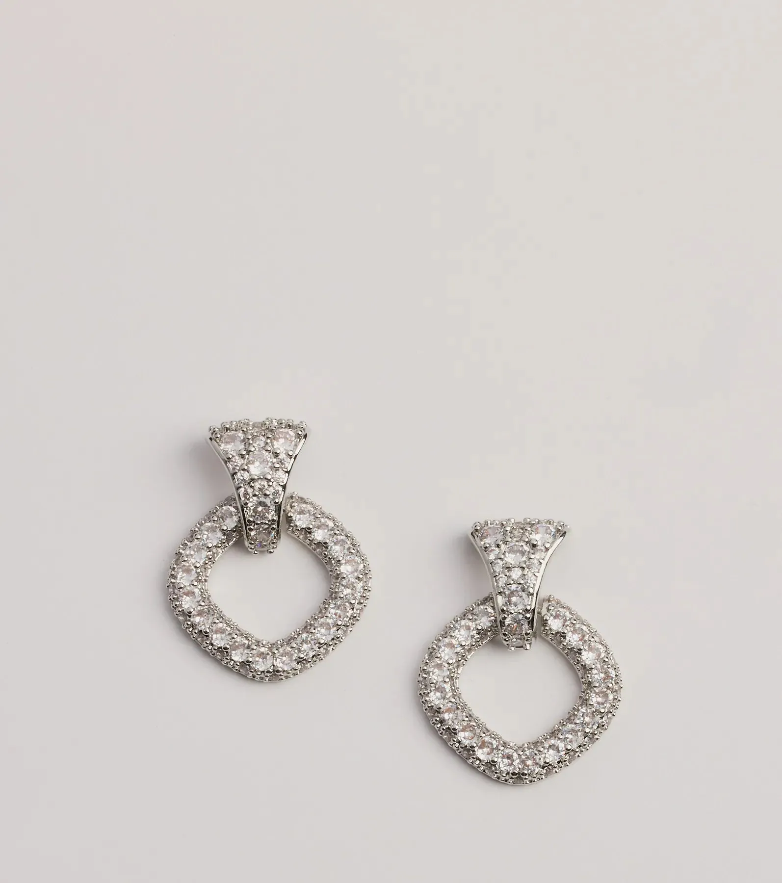 Glimmer Girlie Rhinestone Hoop Earrings sold by Windsor