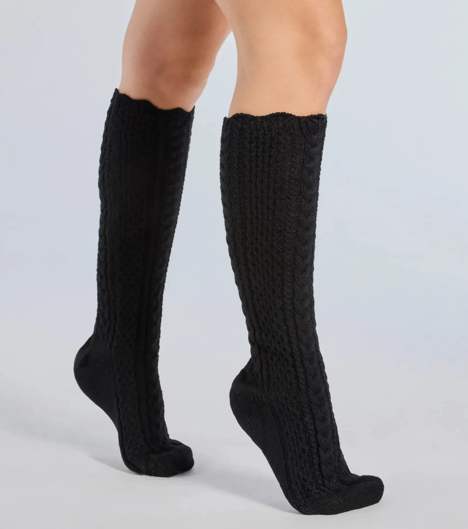 Cute Essentials Cable Knit Knee High Socks sold by Windsor