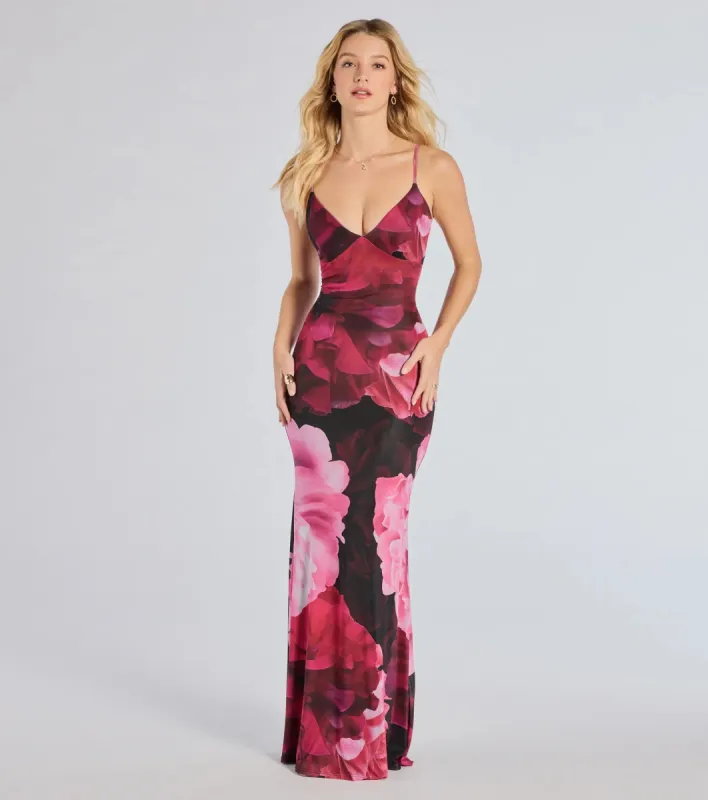 Destination Paradise V-Neck Floral Maxi Dress sold by Windsor
