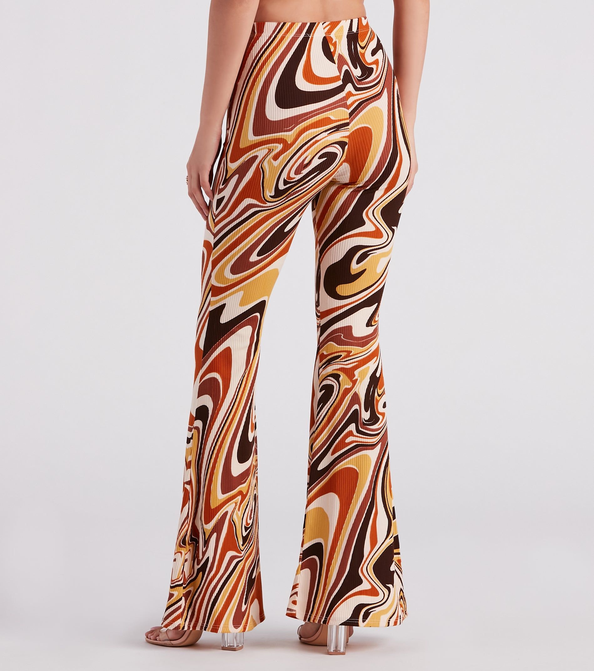 Totally Retro Swirl Print Flare Pants sold by Windsor product image thumbnail 4