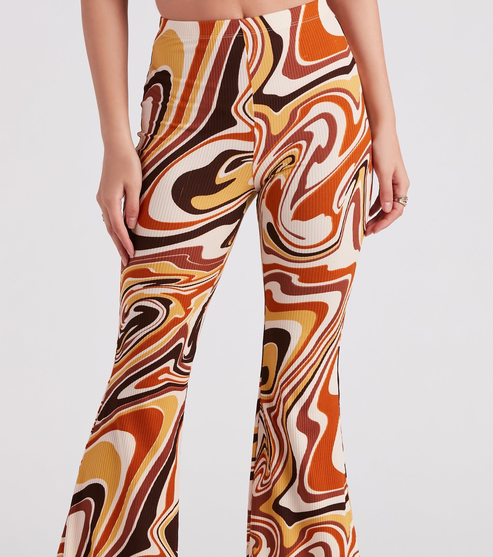 Totally Retro Swirl Print Flare Pants sold by Windsor product image thumbnail 3