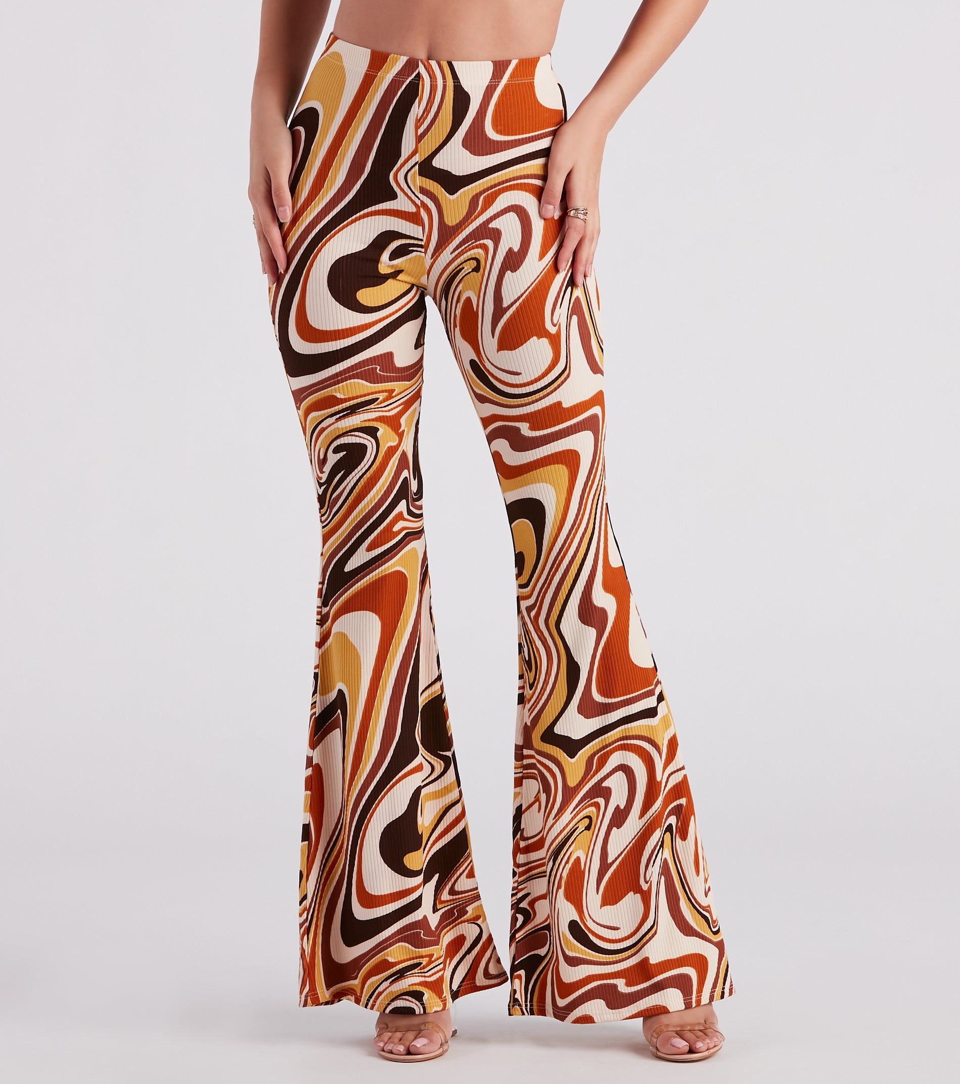 Totally Retro Swirl Print Flare Pants sold by Windsor product image thumbnail 2
